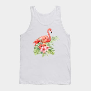 Watercolor Pink Flamingo Tank Top